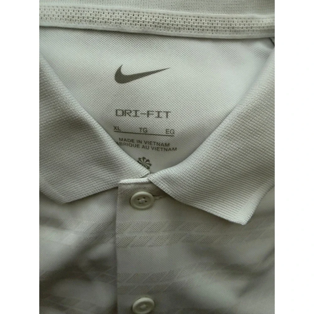 Nike BYU Cougars Dri-FIT Victory Polo Shirt Mens XL White Embroidered Logo